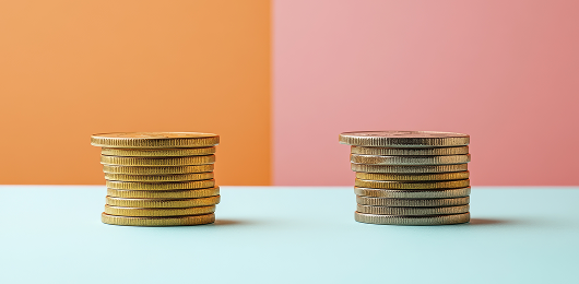 image of coins, implying cost saving