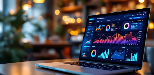Reporting dashboard with trade analytics and charts