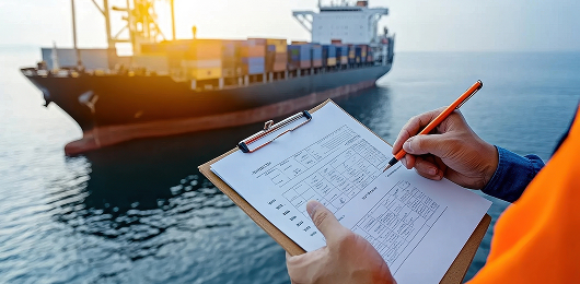 Person doing container inspection