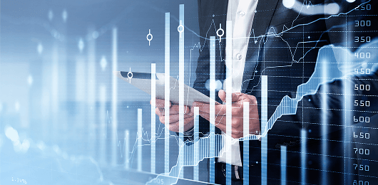 Forecasting dashboard with trade trend graphs