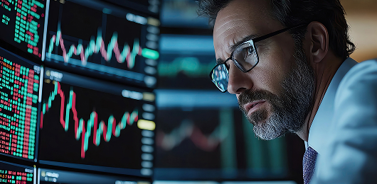 Tariff charts and trade assessment data on screen