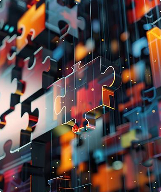 Virtual Puzzle - Image implies Multi-agency Integration for Trade Collaboration
